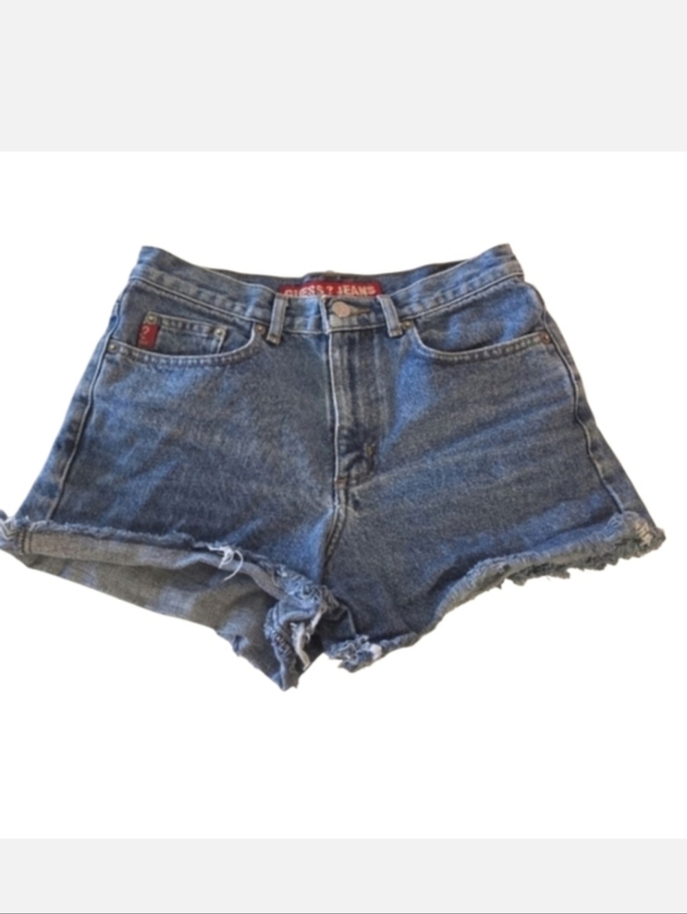 Guess Jeans 26 Y2k Blue Jean Shorts Cotton Denim Cutoffs 90s